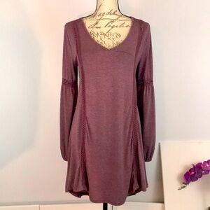 Andree By Unit Lace Back Long Sleeve Boho Dress Size S